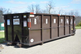 Open Top Dumpster Ready For Pick Up