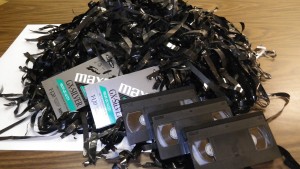 VHS cassette tapes aren't accepted for recycling by Rumpke.