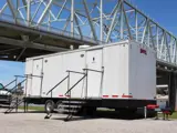White Rumpke Restroom Trailer At Cincinnati Italian Festival Event