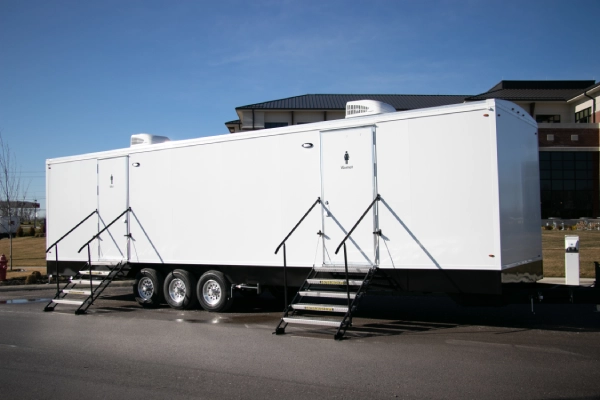Rumpke Restroom Trailer At Corporate Gathering Event