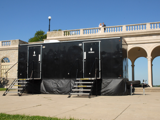 Rumpke Luxury Restroom Trailer With Wedding Couple
