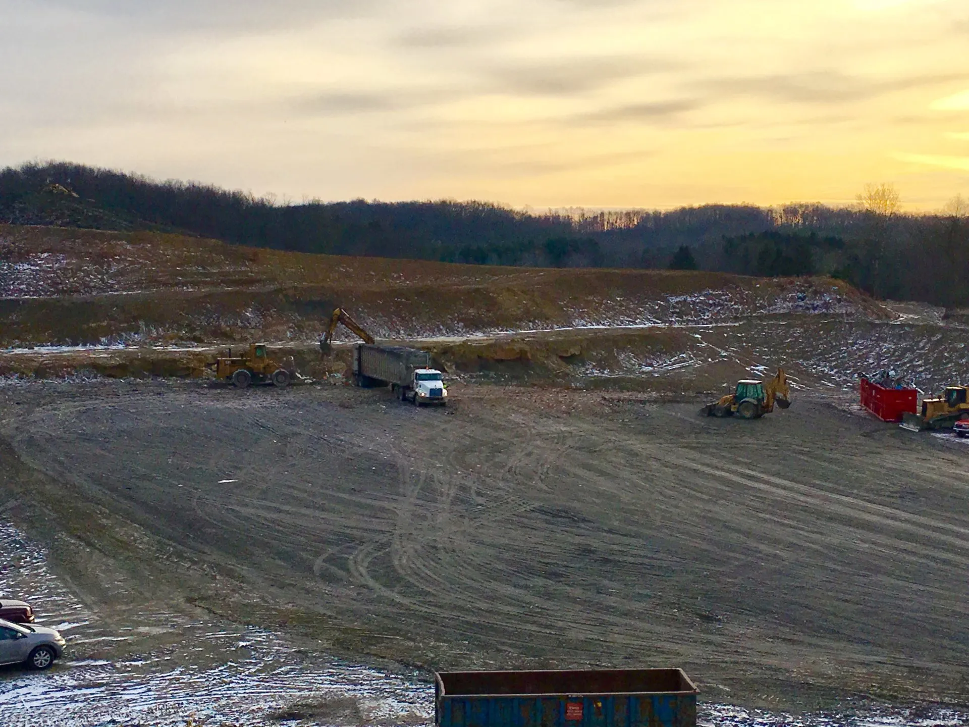Rumpke Columbiana County Landfill Material Drop Off Area In Rogers Ohio