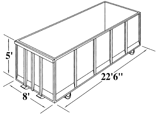 Rumpke 30 Yard Roll Off Dumpster Dimensions